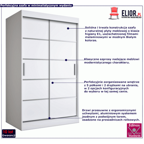 Biała szafa przesuwna Livia 3X