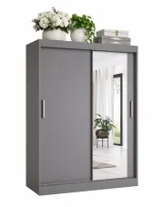 Antracytowa szafa przesuwna z lustrem 120 - Massi 3X w sklepie Edinos.pl