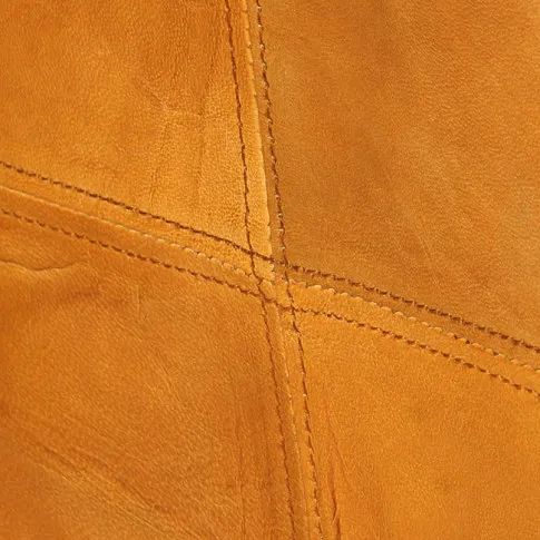 Sofa jasnobrązowa skóra naturalna Exea 3Q, 3-osobowa 