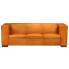 Sofa jasnobrązowa skóra naturalna Exea 3Q, 3-osobowa 