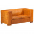 2-osobowa sofa z jasnobrązowej skóry naturalnej - Exea 2Q