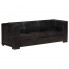 3-osobowa sofa z czarnej skóry naturalnej - Exea 3Q