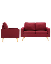 3-osobowy zestaw wypoczynkowy z fotelem, winna czerwień - Eroa 3X w sklepie Edinos.pl