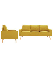 4-osobowy zestaw wypoczynkowy z fotelem, żółty - Eroa 4X w sklepie Edinos.pl