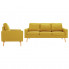 4-osobowy zestaw wypoczynkowy z fotelem, żółty - Eroa 4X