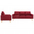 4-osobowy zestaw wypoczynkowy z fotelem, winna czerwień - Eroa 4X