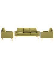3-częsciowy zielony zestaw wypoczynkowy z fotelem - Lavinia 3Q