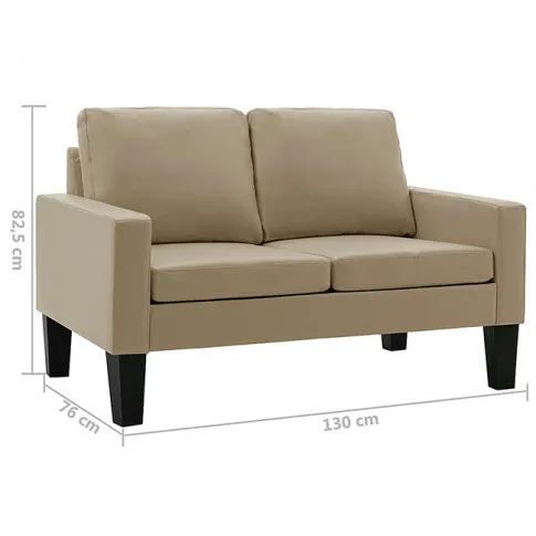 3-osobowy komplet wypoczynkowy cappuccino Zuria 2A