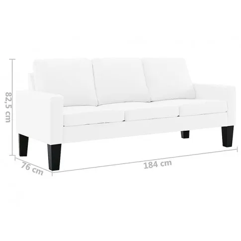 5-osobowy komplet wypoczynkowy biały Zuria 2C 