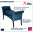 Niebieska ławka welurowa Erlina glamour