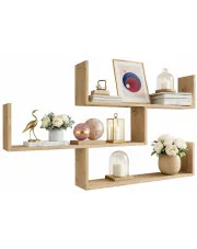 Wisząca półka na książki dąb artisan - Wexo w sklepie Edinos.pl