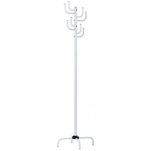 Zdjęcie produktu Minimalistyczny wieszak stojący Arlen 10X - biały.