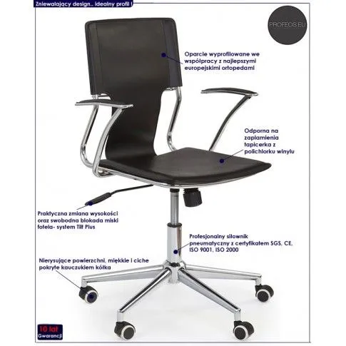 Fotografia Fotel obrotowy Xanes - czarny z kategorii Strona główna