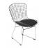 Srebrno-czarne krzesło druciane - Alios 3X