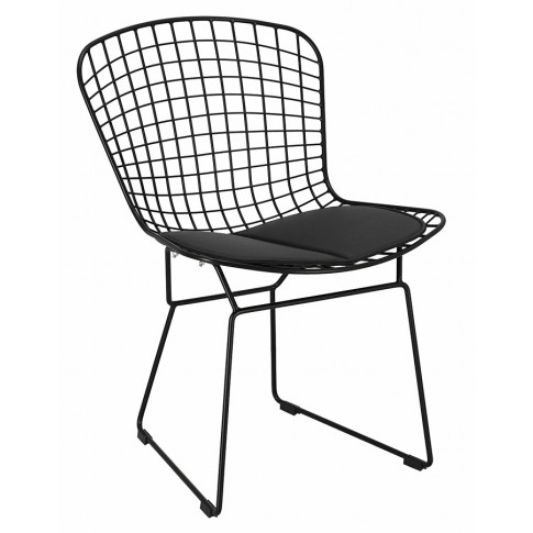 Czarne druciane krzesło Alios 3X wygodne