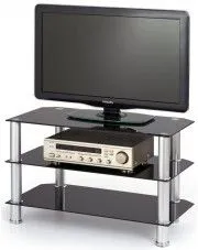 Czarny szklany stolik pod telewizor - Sento w sklepie Edinos.pl