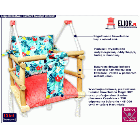 Kubełkowa huśtawka do pokoju dziecka Maliva