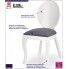 Fotografia Skandynawskie krzesło typu ludwik Lavon - białe z kategorii Meble białe do salonu