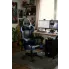 Niebieski fotel dla gracza z poduszkami Izma