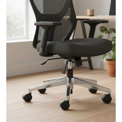 Czarne kółka kauczukowe do foteli obrotowych   5 sztuk