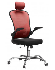 Czerwony fotel obrotowy do biurka - Sefilo
