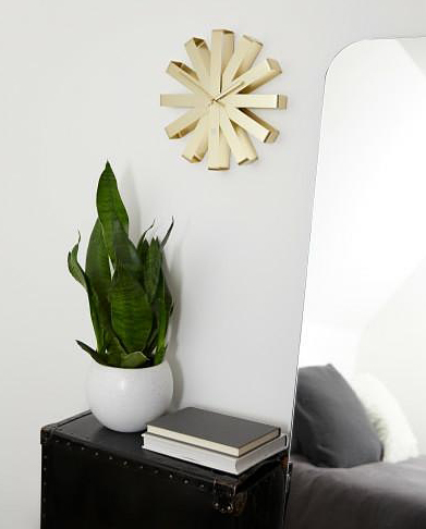 Okrągłt zegar ścienny Venon 2X - złoty