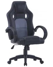 Szary designerski fotel gamingowy - Mevis w sklepie Edinos.pl