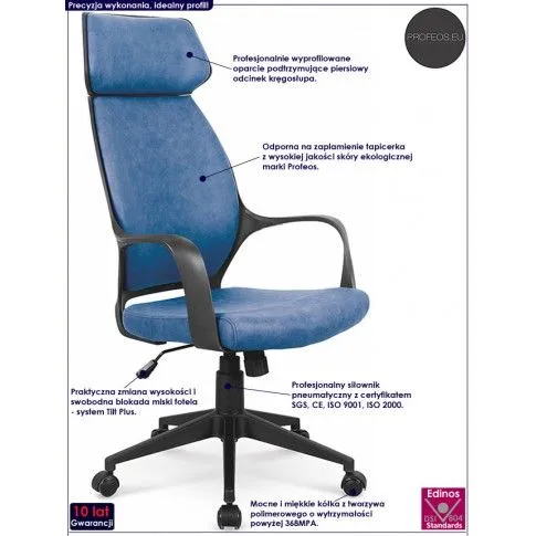 Fotografia Fotel obrotowy Luisi - popielaty z kategorii Fotele