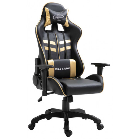Złote krzesło gamingowe obrotowe Gamix