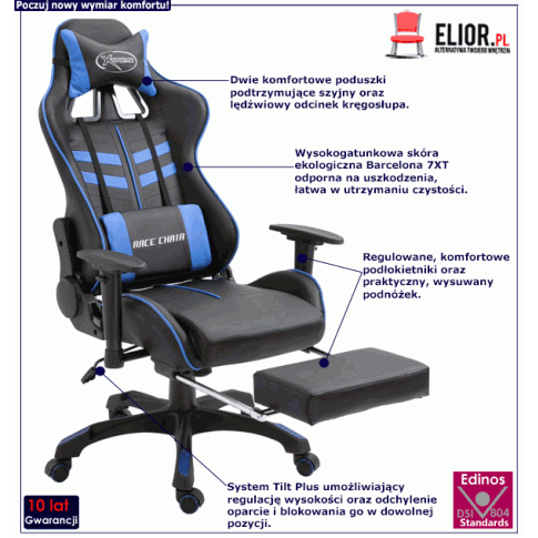 Ergonomiczny fotel do grania Triston