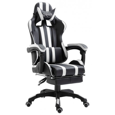 Biały fotel gamingowy ergonomiczny Kenex