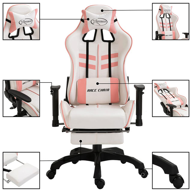 Ergonomiczny fotel gamingowy rozkładany Elian