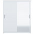 Biała minimalistyczna szafa przesuwna z lustrem Pesaro 3X
