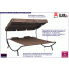 Fotografia Brązowy dwuosobowy leżak z baldachimem - Pafos 3X z kategorii Fotele i leżaki