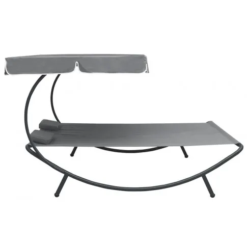 Szczegółowe zdjęcie nr 4 produktu Szary podwójny leżak z baldachimem - Wintex 3X