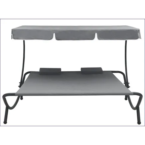Zdjęcie szary podwójny leżak ogrodowy z baldachimem Wintex 3X | Edinos.pl