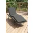 Szary fotel, leżak ogrodowy z poduszką   Midel