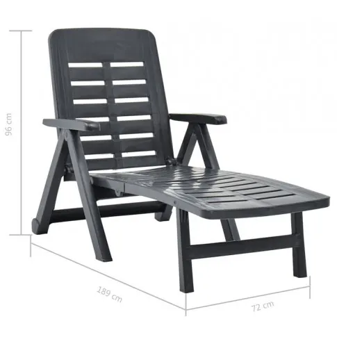 Wymiary antracytowego leżaka do ogrodu Dantes