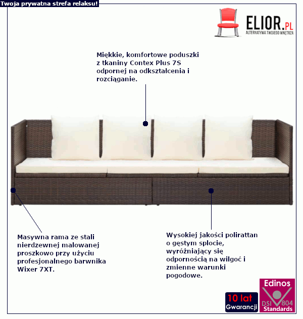 Kanapa ogrodowa Sumis: cechy produktu