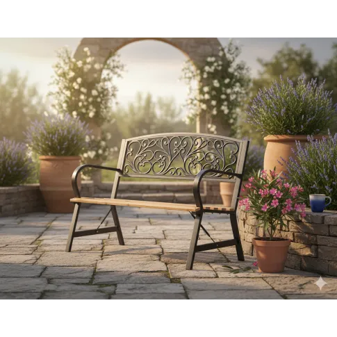 Klasyczna ławka ogrodowa   Hiper(1)