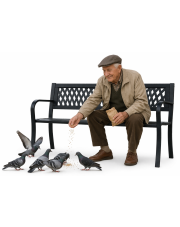 Zewnętrzna metalowa ławka ogrodowa z okuciem w romby - Lenwa w sklepie Edinos.pl