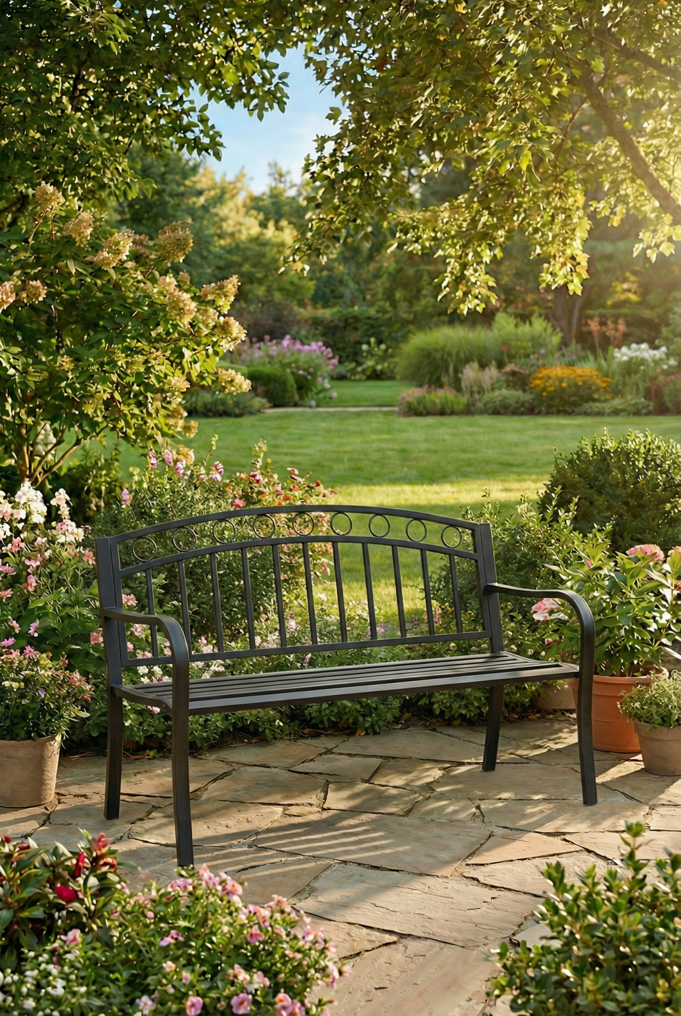 Ogrodowa wiuzalizacja ławki Lenwa