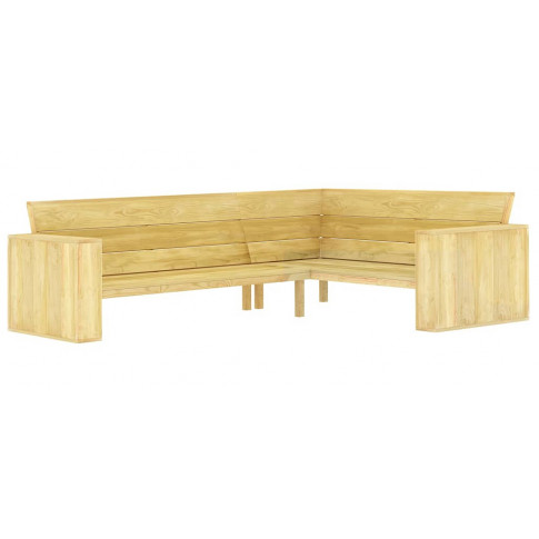 Drewniana narożna ławka ogrodowa Conal 3X