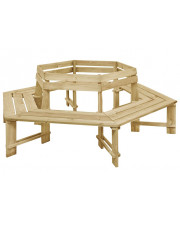 Drewniana ławka pod pień drzewa - Tiffany 4X w sklepie Edinos.pl