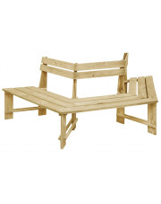 Drewniana ławka pod pień drzewa - Tiffany 3X w sklepie Edinos.pl