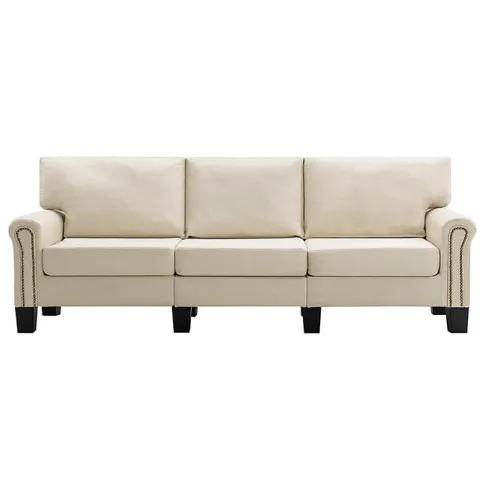 Luksusowa trzyosobowa sofa kremowa Alaia 3X