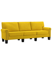 Luksusowa trzyosobowa żółta sofa - Alaia 3X w sklepie Edinos.pl