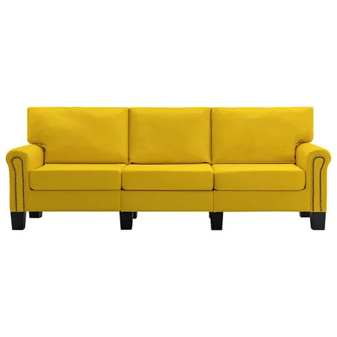 Luksusowa trzyosobowa sofa żółta Alaia 3X