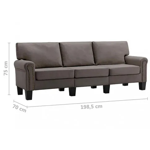 Luksusowa taupe sofa Alaia 3X