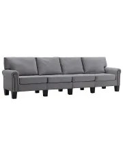 Czteroosobowa jasnoszara sofa - Alaia 4X w sklepie Edinos.pl